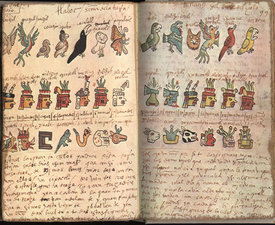 The Codex Tudela - Hieroglyphs of the Aztec Calendar
